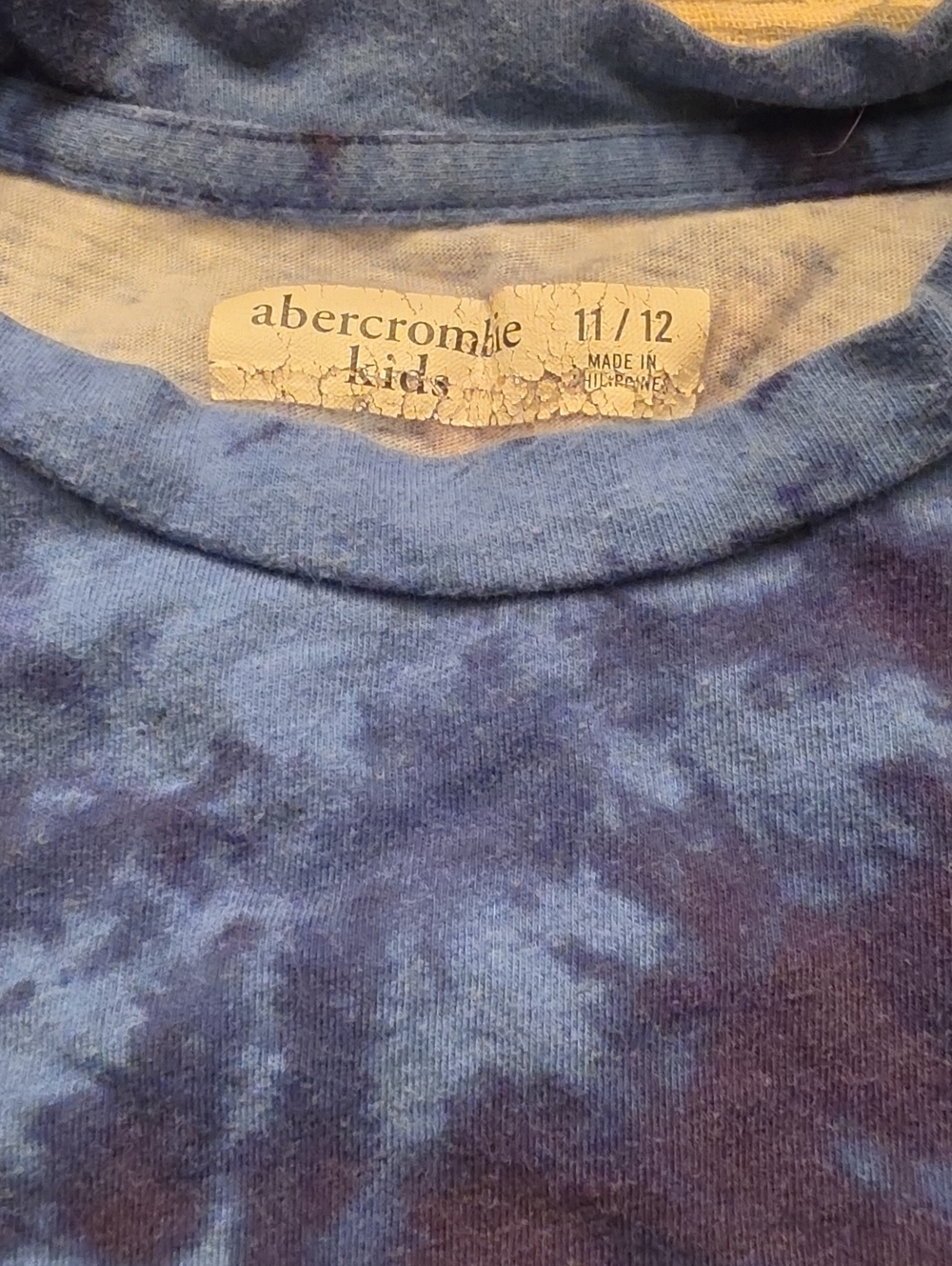 abercrombie kids Blue Tie-Dye Short Sleeve Tee